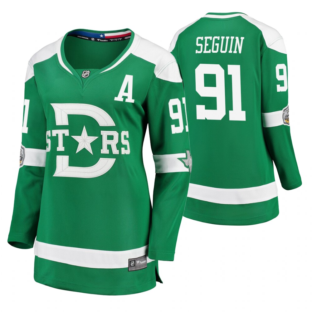 Women's Stars #91 Tyler Seguin 2020 Winter Classic Jersey - Green