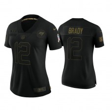 Women's Tampa Bay Buccaneers #12 Tom Brady Black 2020 Salute to Service Limited Jersey