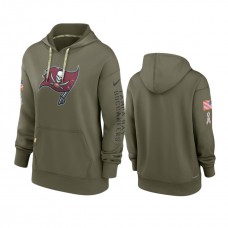 Women's Tampa Bay Buccaneers Olive 2022 Salute to Service Performance Hoodie