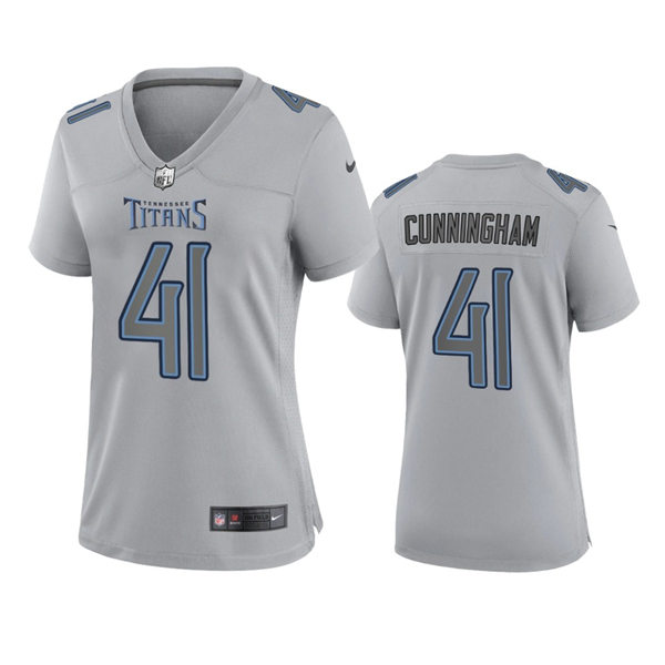 Women's Tennessee Titans #41 Zach Cunningham Gray Atmosphere Fashion Game Jersey