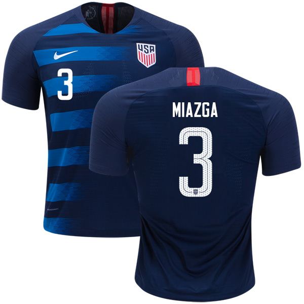 Women's USA #3 Miazga Away Soccer Country Jersey