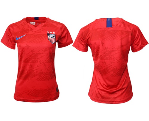 Women's USA Blank Away Soccer Country Jersey
