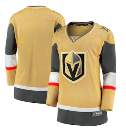 Women's Vegas Golden Knights Blank Fanatics Branded Gold 2020-21 Alternate Premier Breakaway Jersey