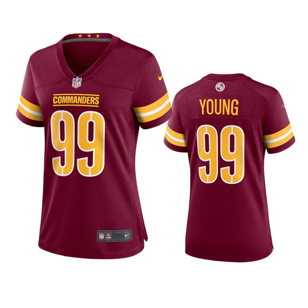 Women's Washington Commanders #99 Chase Young Burgundy Limited Jersey
