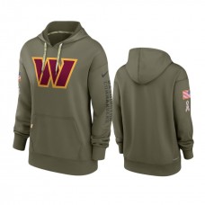Women's Washington Commanders Olive 2022 Salute to Service Performance Hoodie