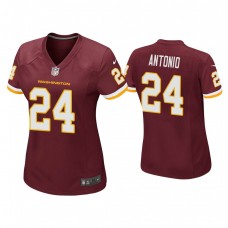 Women's Washington Football Team #24 Team Antonio Burgundy Game Jersey