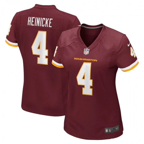 Women's Washington Football Team #4 Taylor Heinicke Nike Burgundy Game Jersey