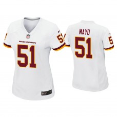 Women's Washington Football Team #51 David Mayo White Game Jersey