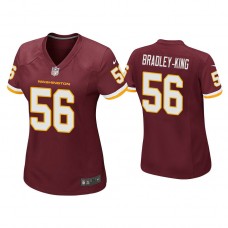 Women's Washington Football Team #56 William Bradley-King Burgundy Game Jersey