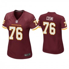 Women's Washington Football Team #76 Samuel Cosmi Burgundy Game Jersey