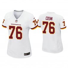 Women's Washington Football Team #76 Samuel Cosmi White Game Jersey