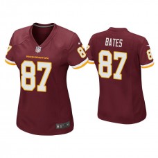Women's Washington Football Team #87 John Bates Burgundy Game Jersey