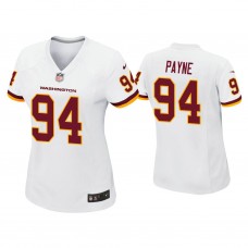 Women's Washington Football Team #94 Da'ron Payne White Game Jersey