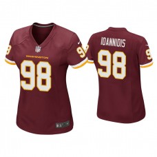 Women's Washington Football Team #98 Matt Ioannidis Burgundy Game Jersey