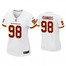 Women's Washington Football Team #98 Matt Ioannidis White Game Jersey