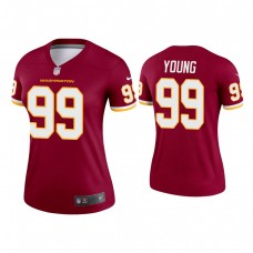 Women's Washington Football Team #99 Chase Young Burgundy Jersey