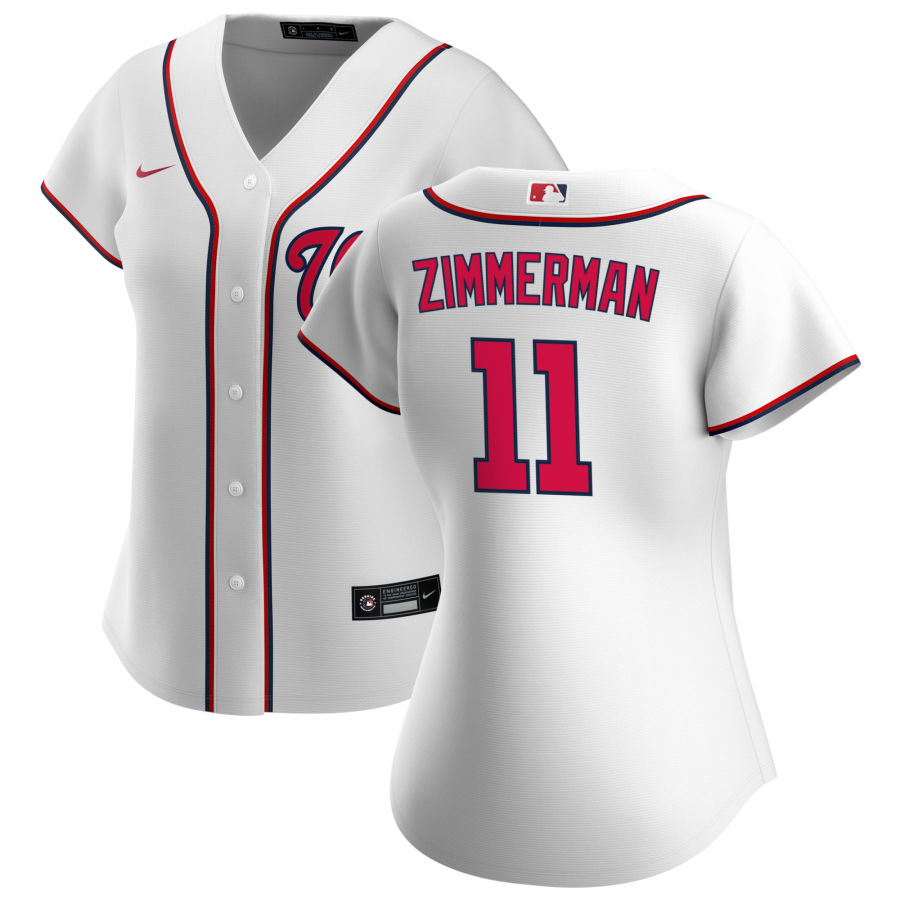 Women's Washington Nationals #11 Ryan Zimmerman Nike White Home Jersey