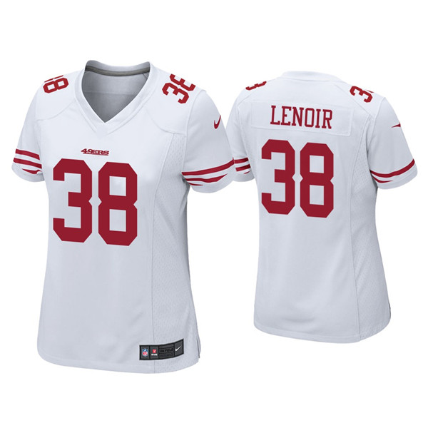 Women 49ers #38 Deommodore Lenoir White Jersey