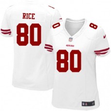 Women 49ers Jerry Rice White Game Jersey