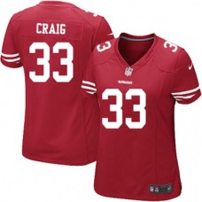 Women 49ers Roger Craig Red Game Jersey