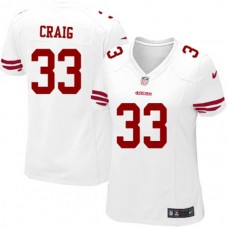 Women 49ers Roger Craig White Game Jersey