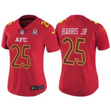 Women AFC 2017 Pro Bowl Denver Broncos #25 Chris Harris Jr Red Game Jersey