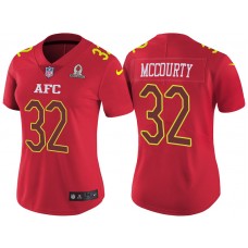 Women AFC 2017 Pro Bowl New England Patriots #32 Devin McCourty Red Game Jersey