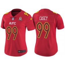 Women AFC 2017 Pro Bowl Tennessee Titans #99 Jurrell Casey Red Game Jersey
