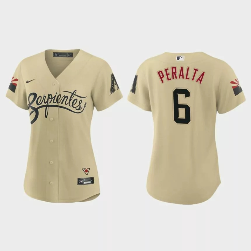 Women Arizona Diamondbacks David Peralta Gold 2021 City Connect Replica Jersey.jpg