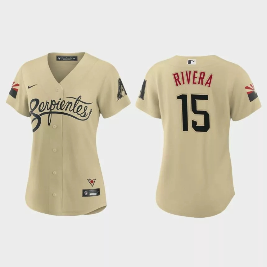 Women Arizona Diamondbacks Emmanuel Rivera Gold City Connect Replica Jersey.jpg