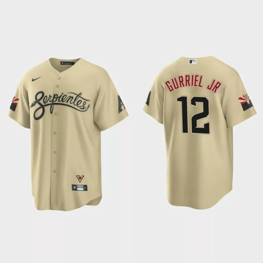 Women Arizona Diamondbacks Evan Longoria Gold City Connect Replica Jersey.jpg