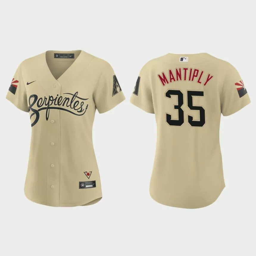 Women Arizona Diamondbacks Joe Mantiply Gold City Connect Replica Jersey.jpg