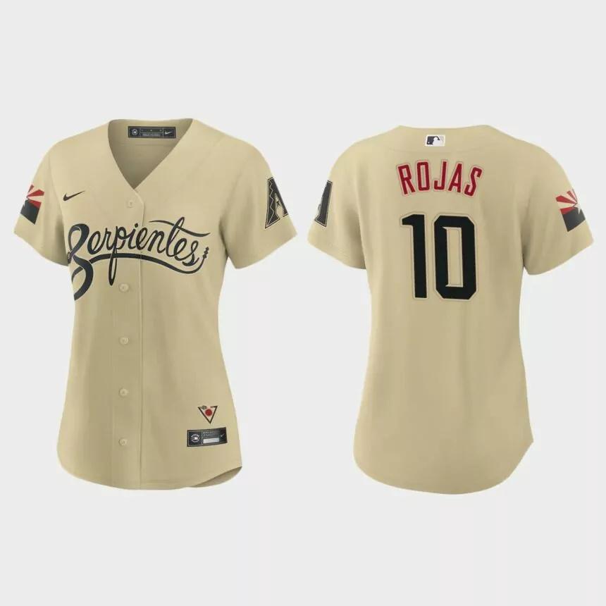 Women Arizona Diamondbacks Josh Rojas Gold 2021 City Connect Replica Jersey.jpg