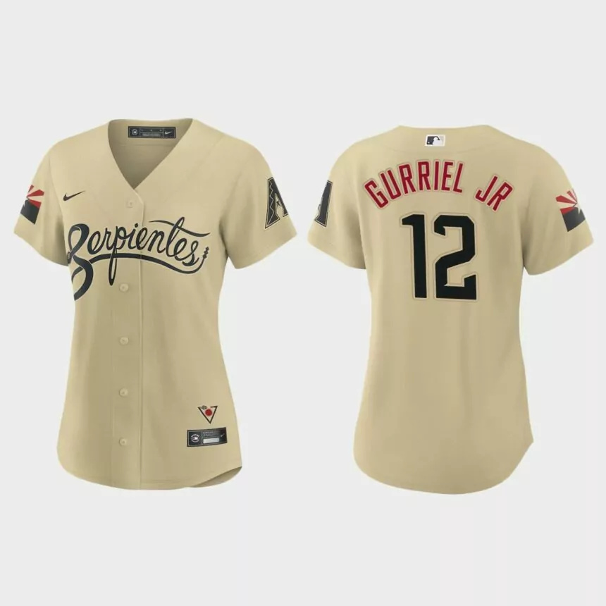 Women Arizona Diamondbacks Lourdes Gurriel Jr. Gold City Connect Replica Jersey.jpg