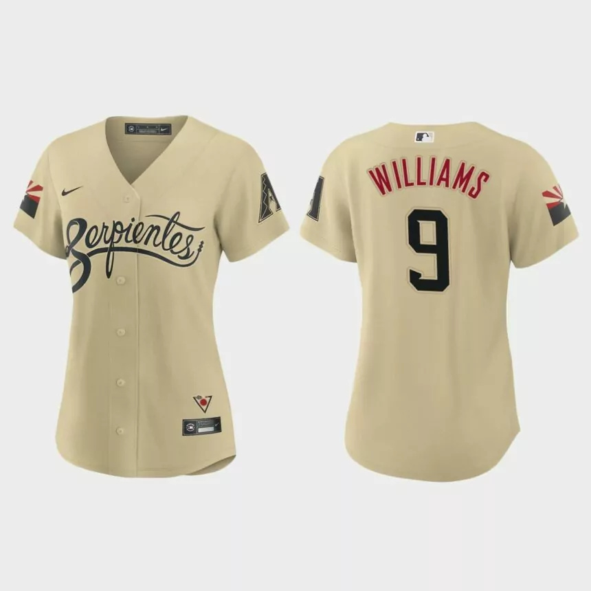 Women Arizona Diamondbacks Matt Williams Gold 2021 City Connect Replica Jersey.jpg
