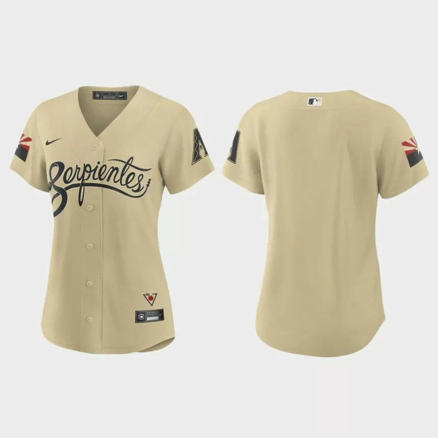 Women Arizona Diamondbacks Pavin Smith Gold 2021 City Connect Replica Jersey.jpg