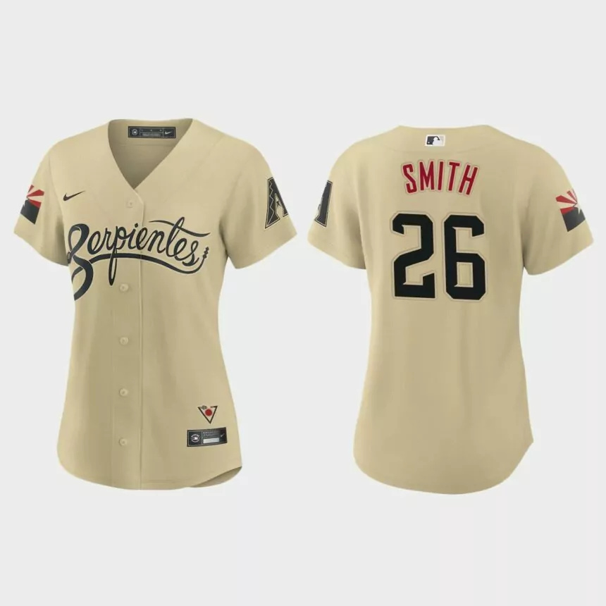 Women Arizona Diamondbacks Pavin Smith Gold 2021 City Connect Replica Jersey的副本.jpg