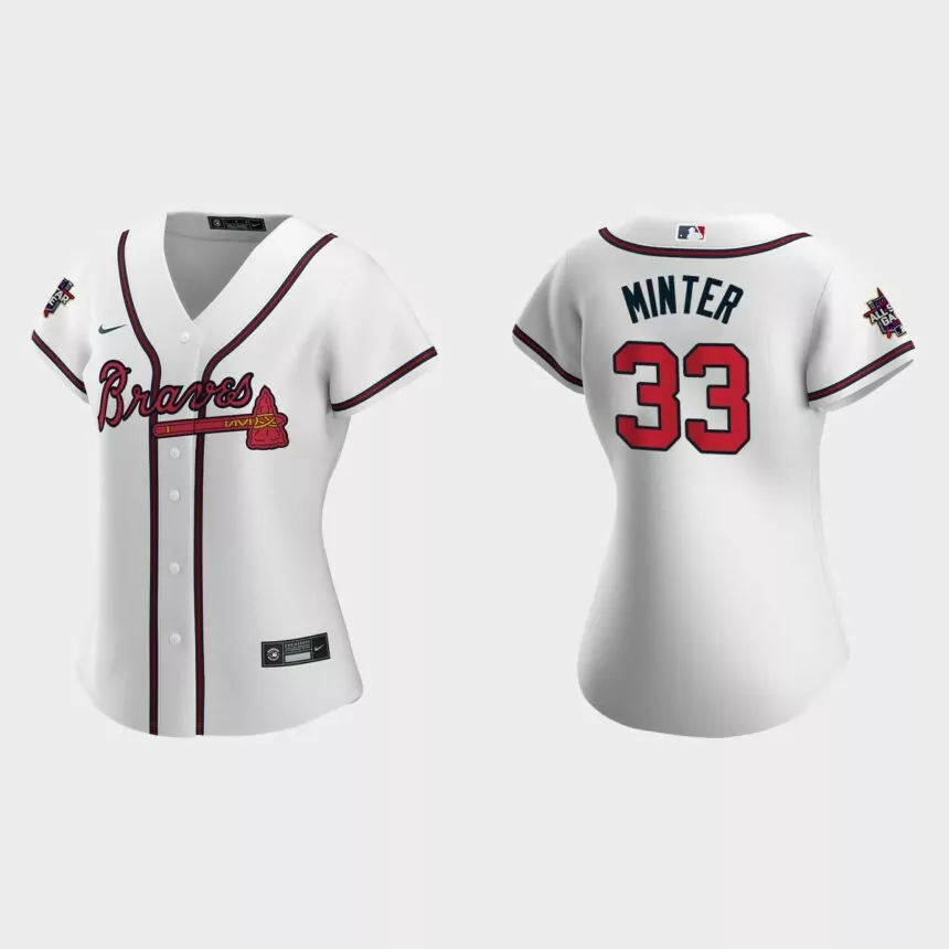 Women Atlanta Braves A.J. Minter White 2021 MLB All-Star Game Replica Jersey