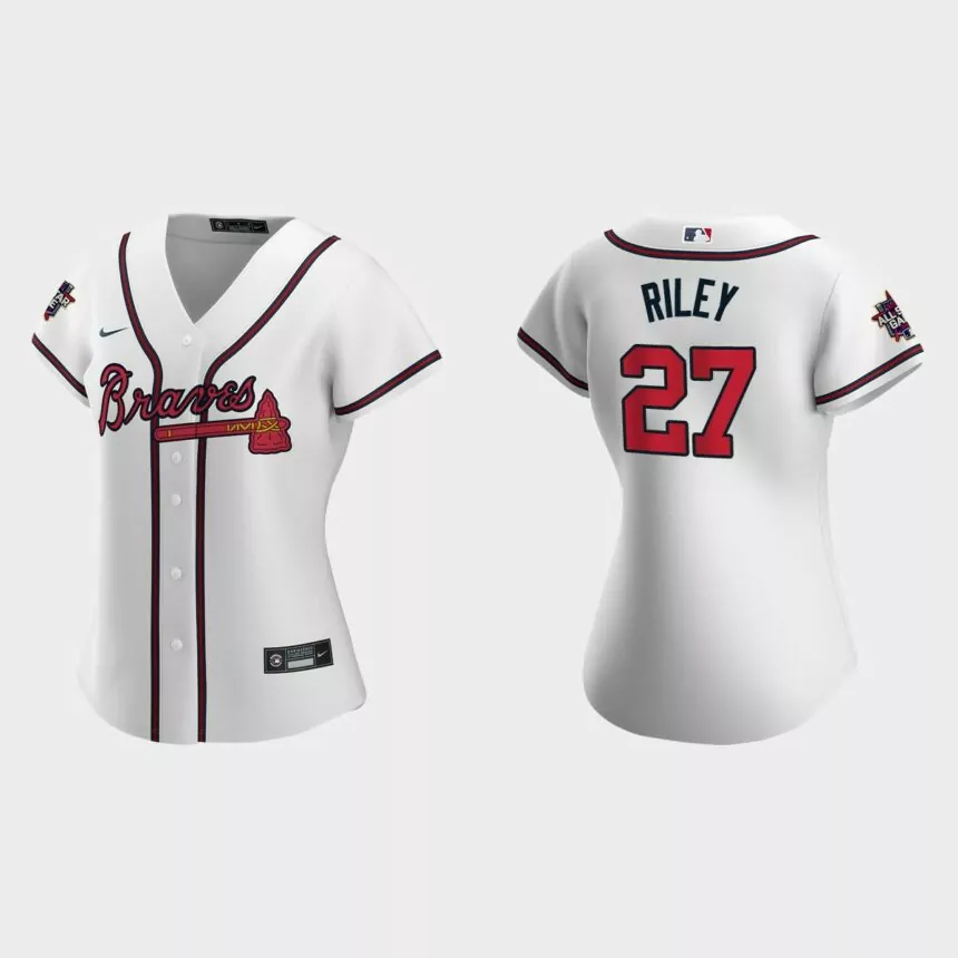 Women Atlanta Braves Austin Riley White 2021 MLB All-Star Game Replica Jersey