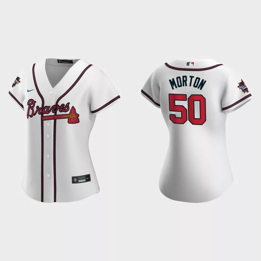 Women Atlanta Braves Charlie Morton White 2021 MLB All-Star Game Replica Jersey