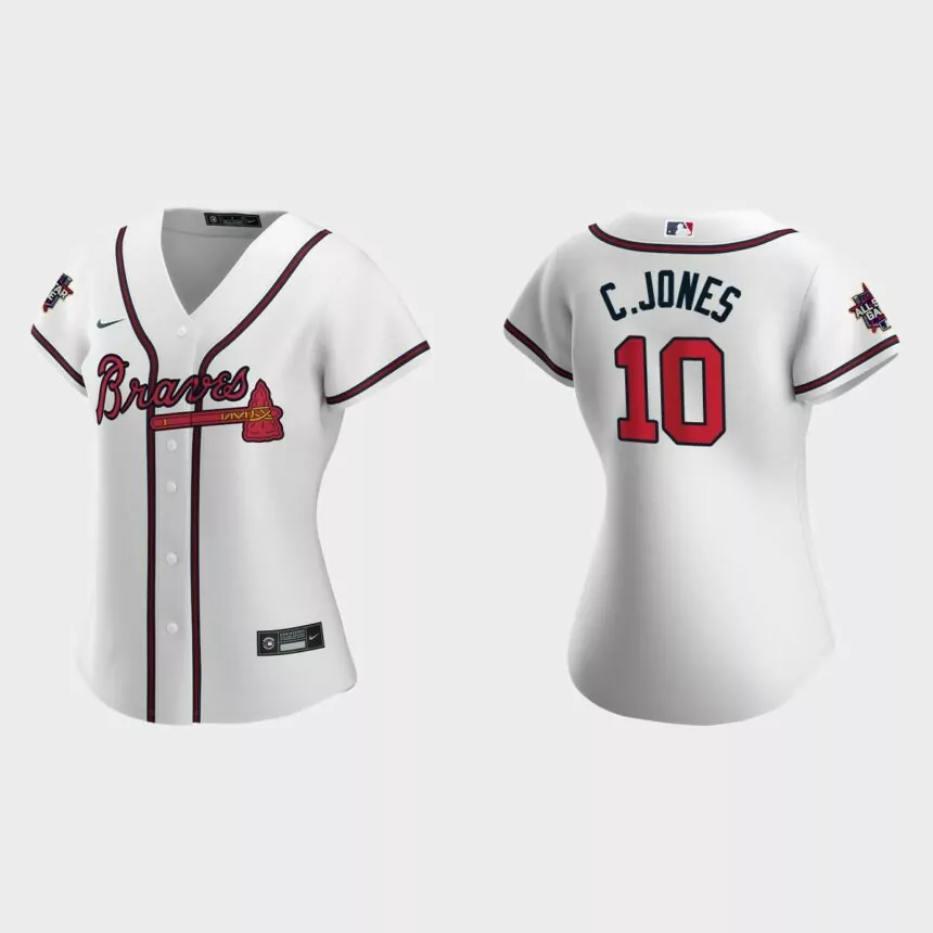 Women Atlanta Braves Chipper Jones White 2021 MLB All-Star Game Replica Jersey