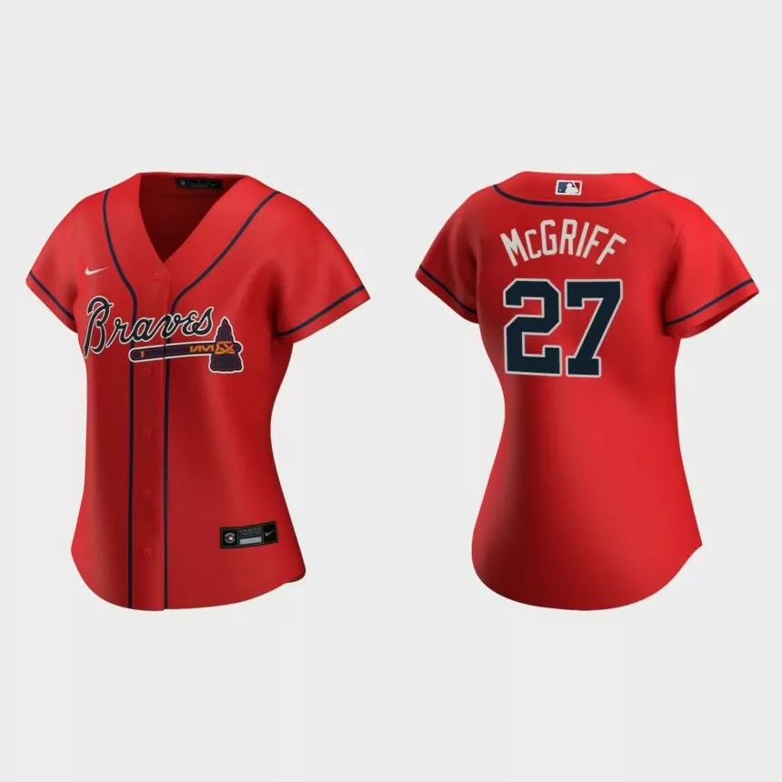 Women Atlanta Braves Fred McGriff Red Replica Jersey