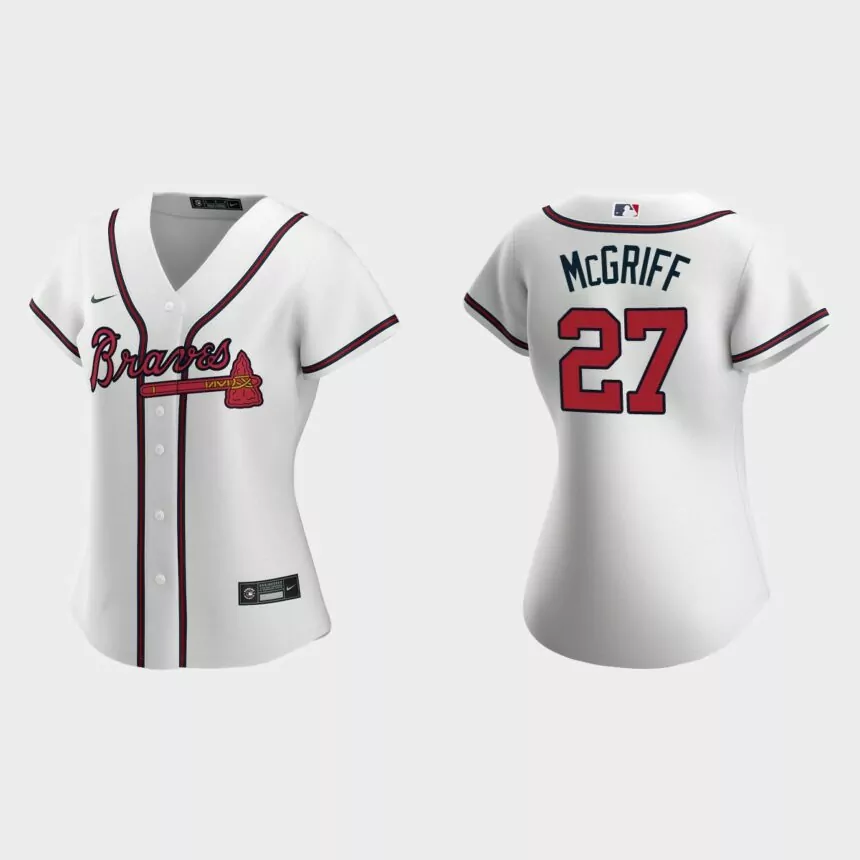 Women Atlanta Braves Fred McGriff White Replica Jersey
