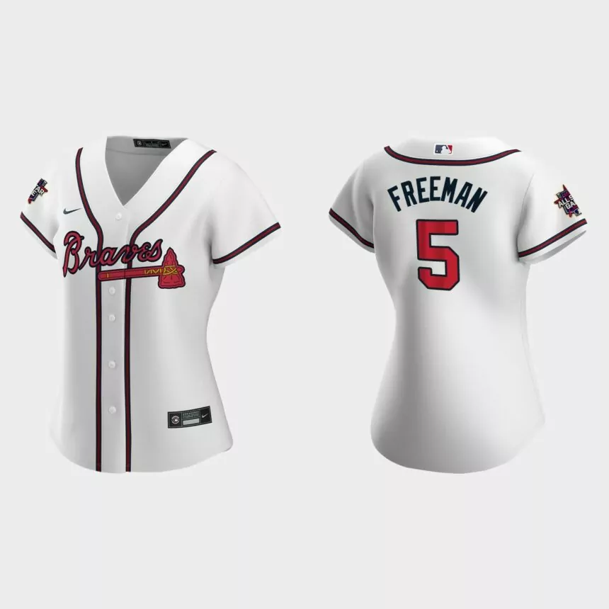 Women Atlanta Braves Freddie Freeman White 2021 MLB All-Star Game Replica Jersey