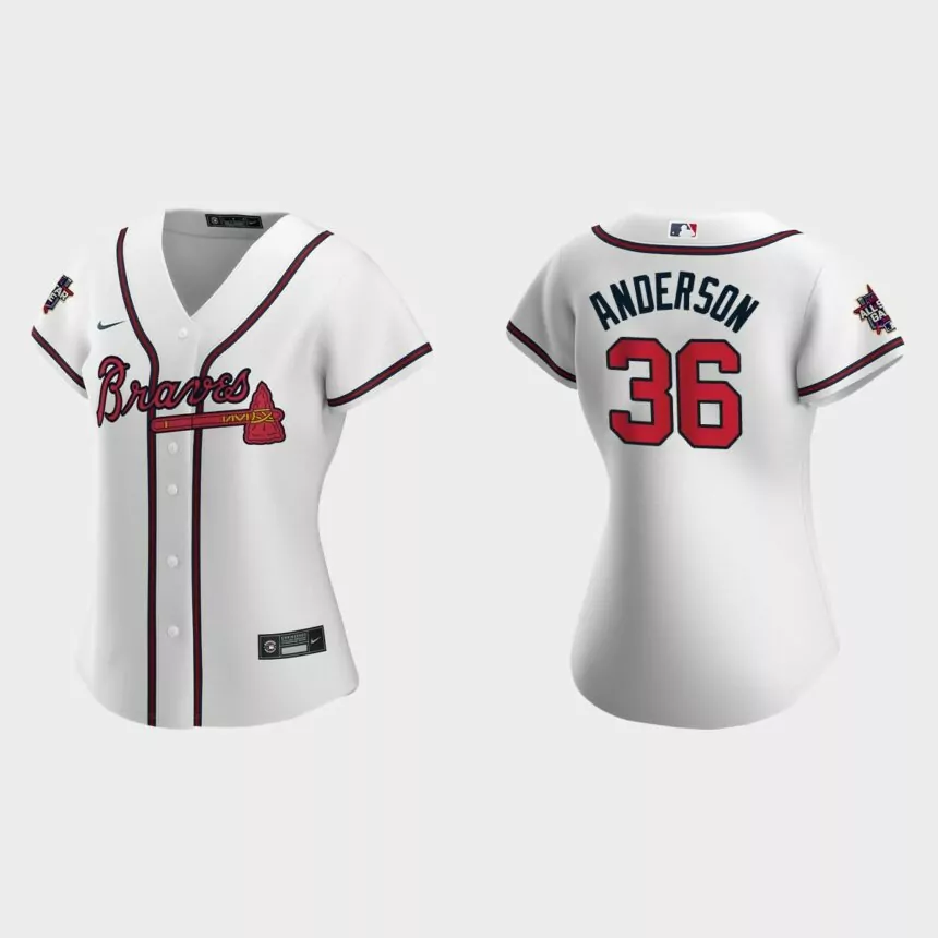 Women Atlanta Braves Ian Anderson White 2021 MLB All-Star Game Replica Jersey