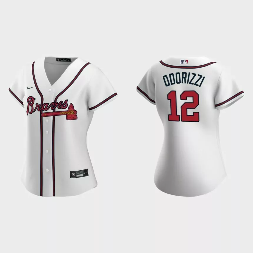 Women Atlanta Braves Jake Odorizzi White Replica Jersey