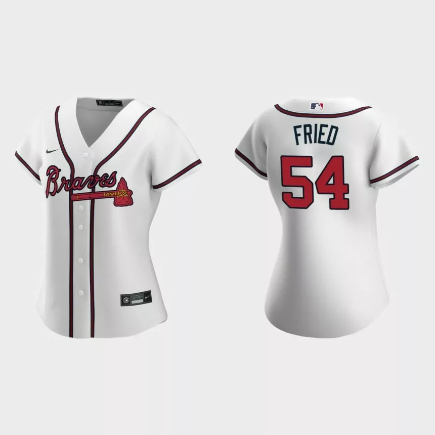 Women Atlanta Braves Max Fried White Replica Jersey