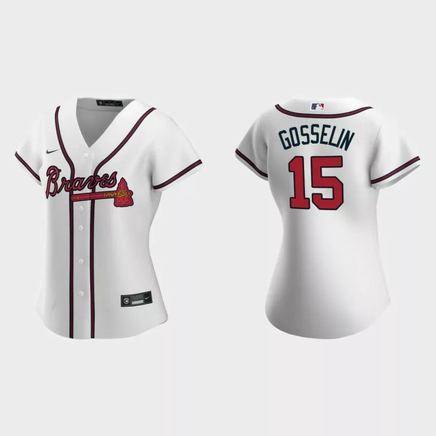 Women Atlanta Braves Phil Gosselin White Replica Jersey