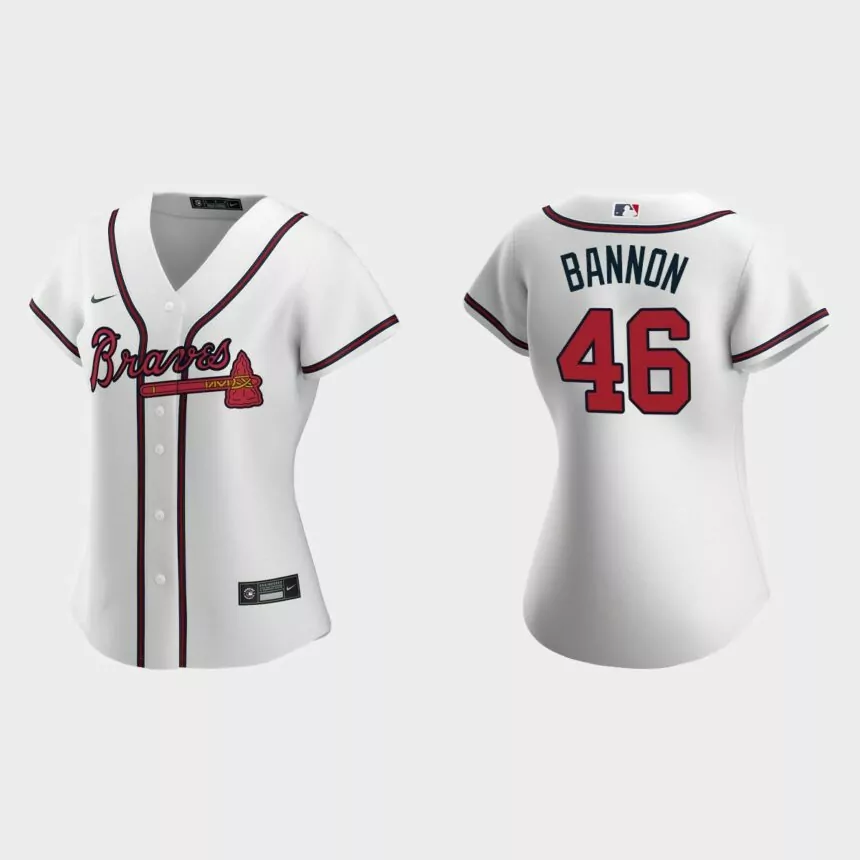Women Atlanta Braves Rylan Bannon White Replica Jersey