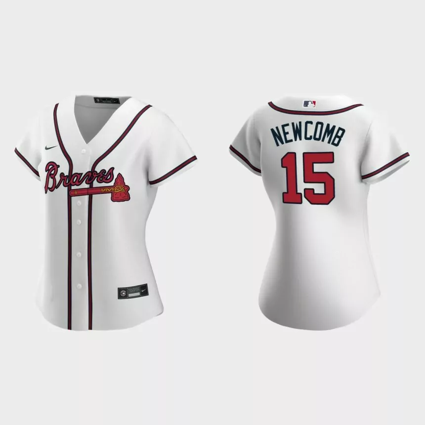 Women Atlanta Braves Sean Newcomb White Replica Jersey